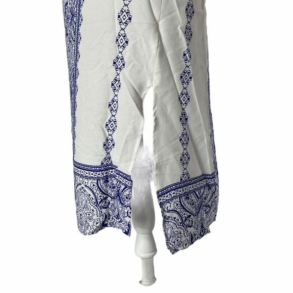 Show Me Your Mumu Shiloh Slip Dress White Blue Spaghetti Straps Small - Picture 9 of 10